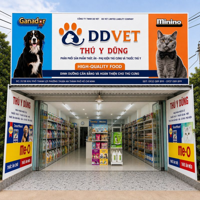 DDVET – Phòng Khám Thú Y Dũng tại Thuận An, Bình Dương, điểm bán cát vệ sinh mèo Meeko Mix Tofu và NEKO