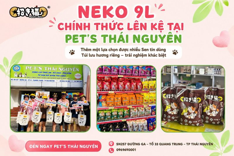 NEKO 9L chính thức có mặt tại Pet's Thái Nguyên