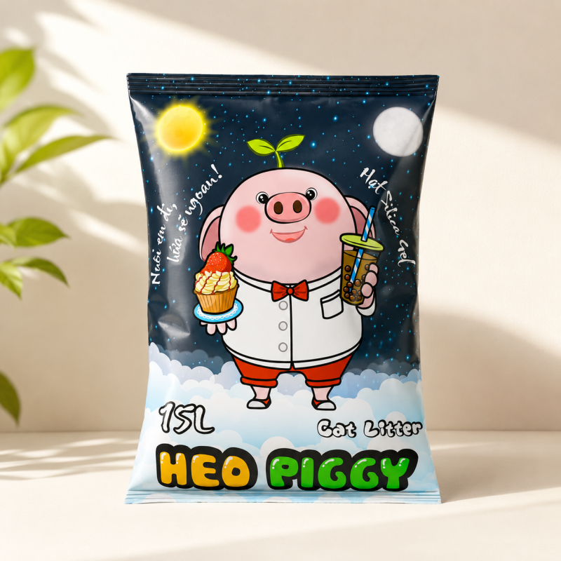 Heo Piggy - cát vệ sinh mèo 15L dành cho gia đình nuôi nhiều mèo, hiện có tại Zuli - Pet Salon & Store, Tân Bình.